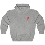 Heather Grey Red Squat So Deep Strong Gym Fitness Weightlifting Powerlifting CrossFit Muscle Hoodie Front