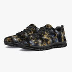 Women's Gold Flake Galaxy Gods Running Gym Sneakers Overview