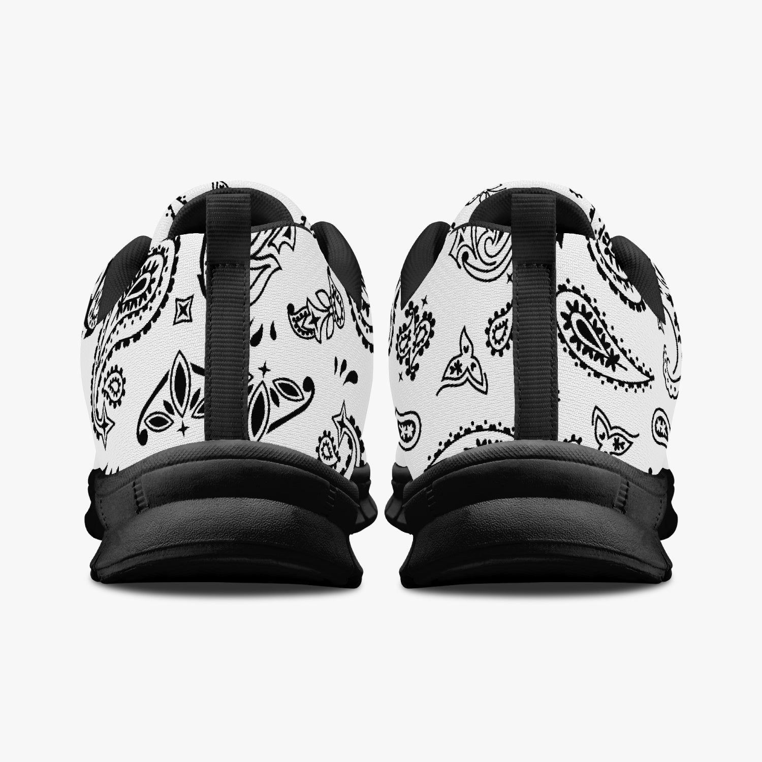 White Black Paisley Sneakers