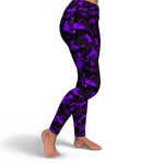 Women's Purple Digital Camouflage High-waisted Yoga Leggings Right