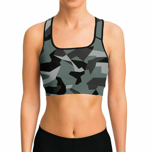 M90 Black Modern Warfare Camo Sports Bra