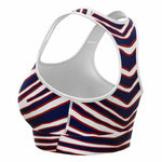 New York Zebra Stripe Sports Bra