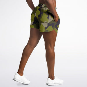 M90 Green Modern Warfare Camo Running Shorts