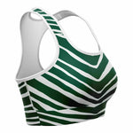 New York Zebra Stripe Sports Bra