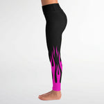 Pink Fire Flames Leggings