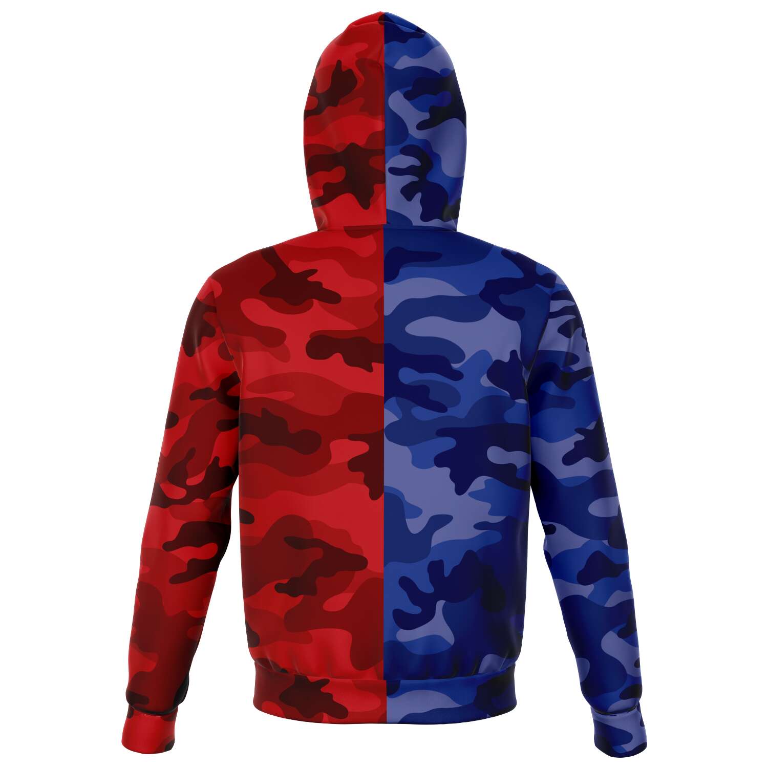 Blue Red Camouflage Hoodie