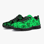 Women's Mint Green Highlighter Split Paisley Gym Workout Running Sneakers