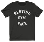 Vintage Black Resting Gym Face Fitness Weightlifting Powerlifting CrossFit T-Shirt