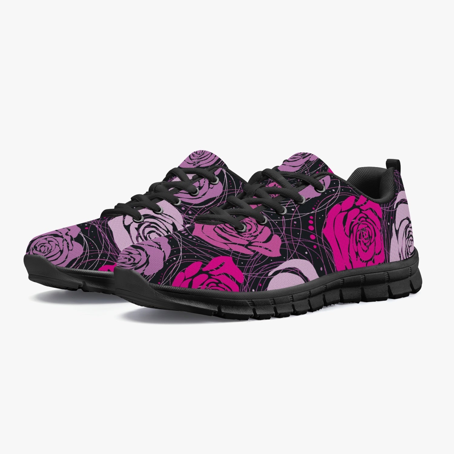 Abstract Roses Sneakers