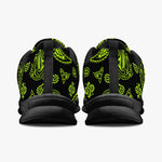 Highlighter Green Paisley Sneakers