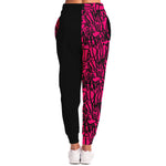 Pink Black Two-Tone Graffiti Joggers