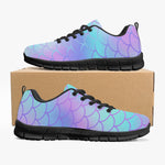 Women's Pink Blue Mermaid Full Scales Workout Gym Sneakers