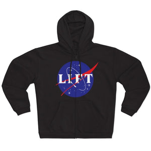 Blacky NASA LIFT Heavy Space Gym Workout Unisex Zipper Hoodie