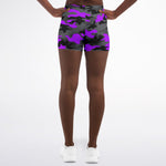 Black Purple Camo Shorts