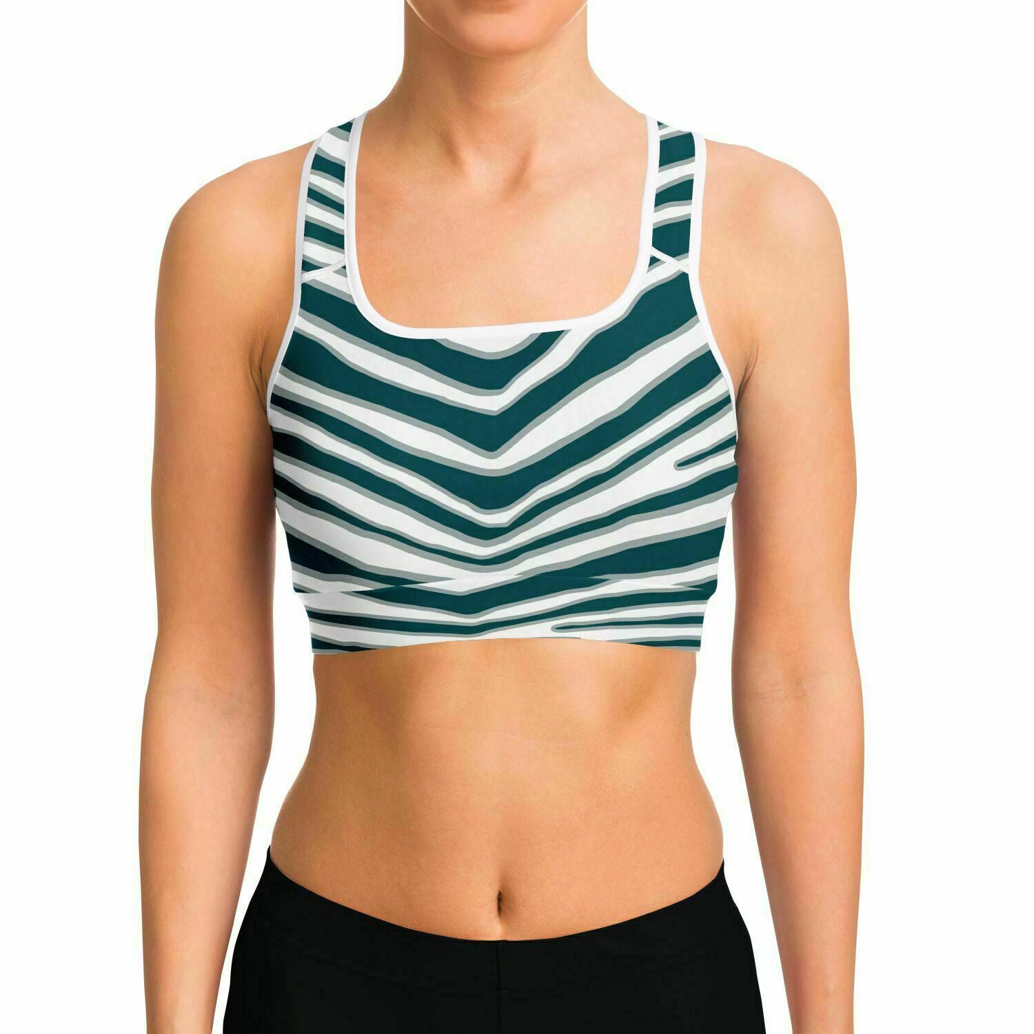 Philadelphia Zebra Stripe Sports Bra