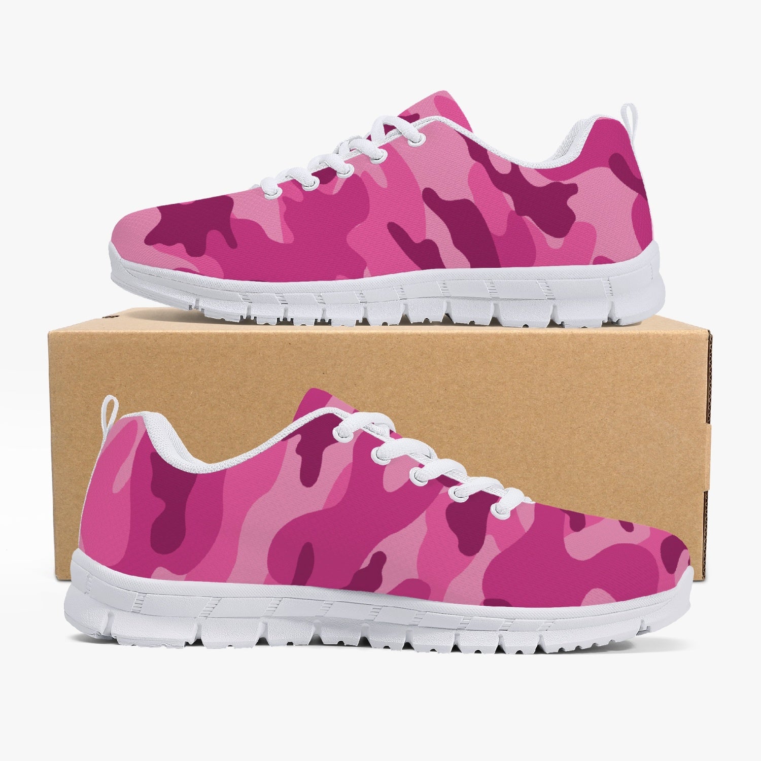 Women's All Pink Camouflage Workout Gym Sneakers | Iron Discipline Supply