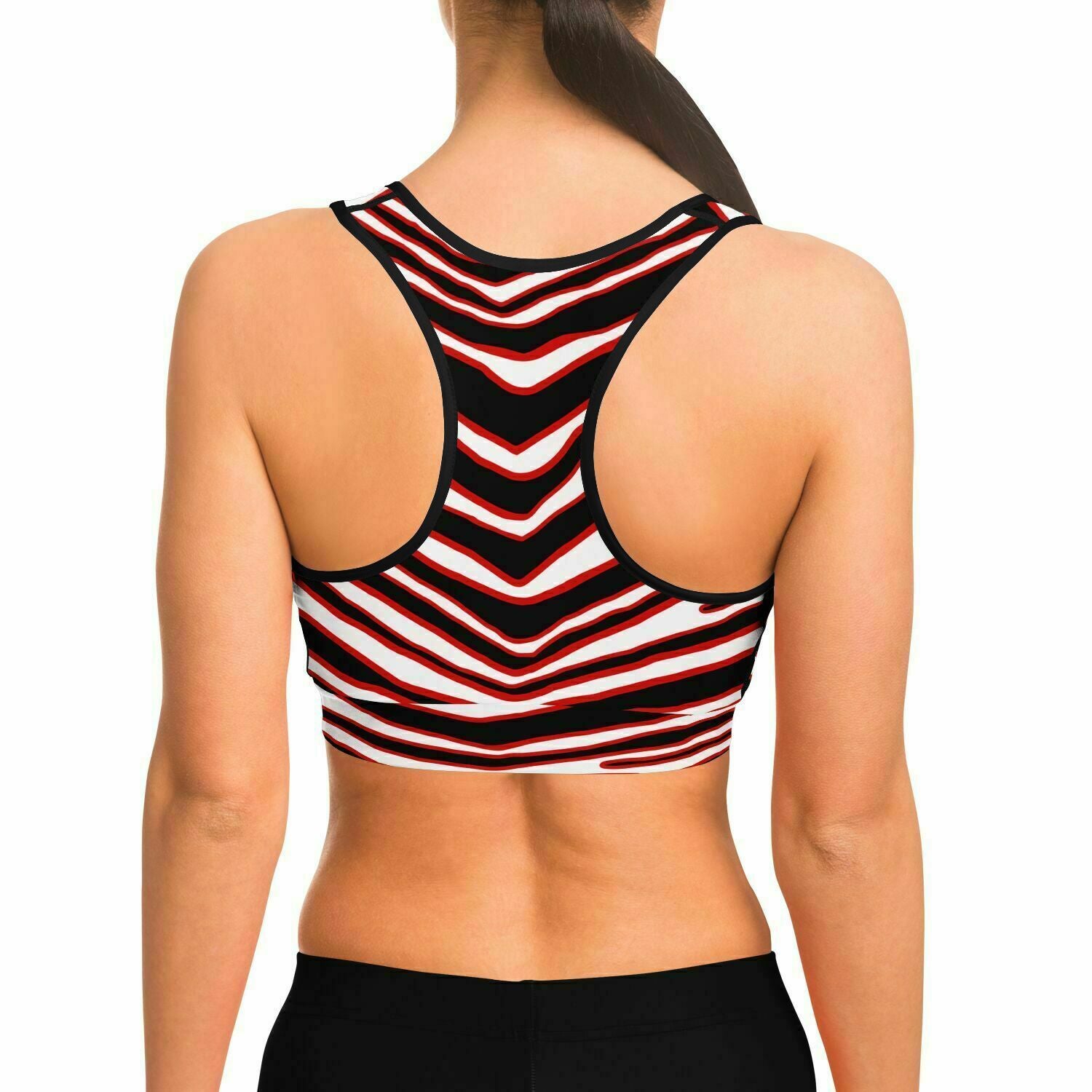 Tampa Bay Zebra Stripe Sports Bra