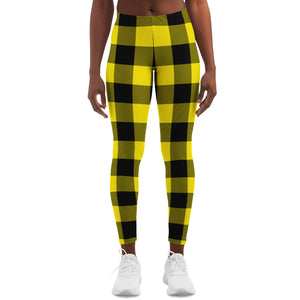 Plaid leggings clearance yellow