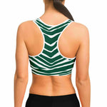 New York Zebra Stripe Sports Bra