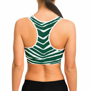 New York Zebra Stripe Sports Bra