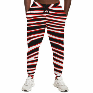 Unisex Tampa Bay Football Black Red Wild Zebra Stripe Animal Pattern Athletic Joggers