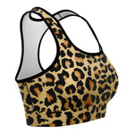 Women's Wild Animal Leopard Print Athletic Sports Bra Right