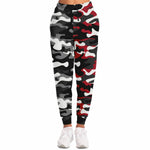 Urban Jungle Contrast Black Red Camo Joggers