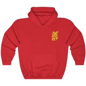 Red Yellow One More Rep Graffiti Paint  Gym Fitness Weightlifting Powerlifting CrossFit Hoodie Front