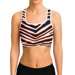 Denver Zebra Stripe Sports Bra