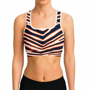 Denver Zebra Stripe Sports Bra