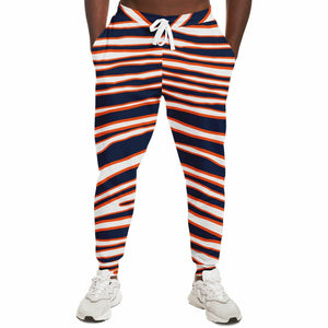 Unisex Denver Colorado Football Blue Orange Wild Zebra Stripe Animal Pattern Athletic Joggers