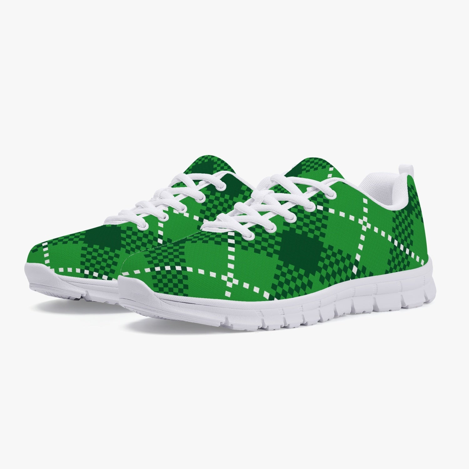 Winter Green Plaid Sneakers