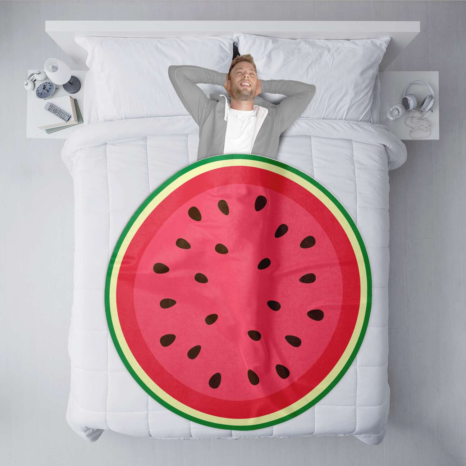 Fresh Watermelon Fruit Slice Winter Micro Blanket