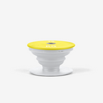Yellow 15 KG Olympic Weight Powerlifter Competition Popsocket White Profile