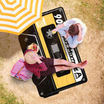Yellow Cassette Beach Blanket