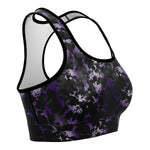 Women's Royal Purple Gilded Marble Athletic Sports Bra Right
