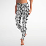 White Snakeskin Leggings