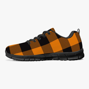 Orange Lumberjack Plaid Sneakers
