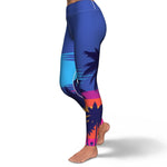 Women's California Dreaming High-waisted Yoga Leggings Left