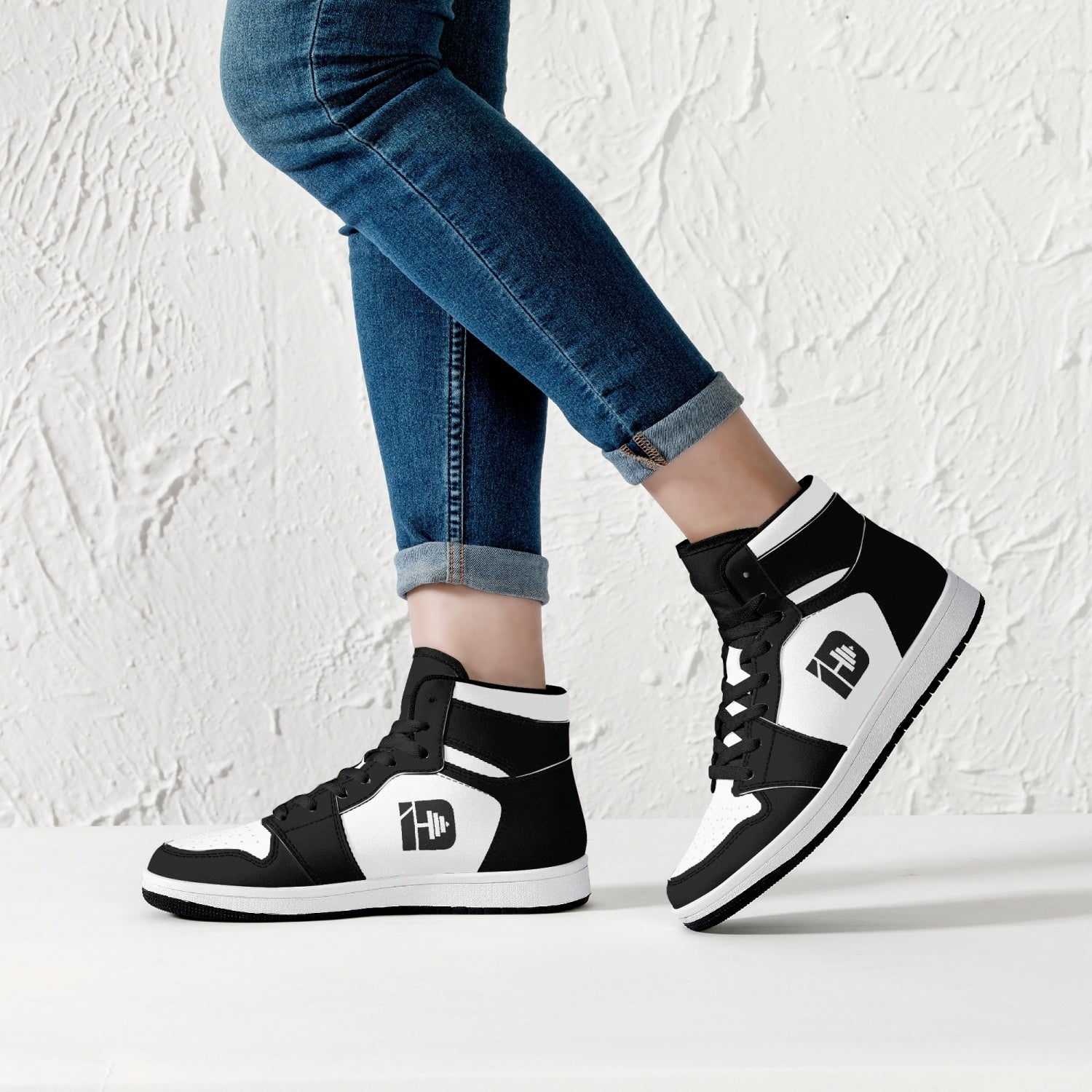 Unisex ID Leather High-Top Fashion Sneakers