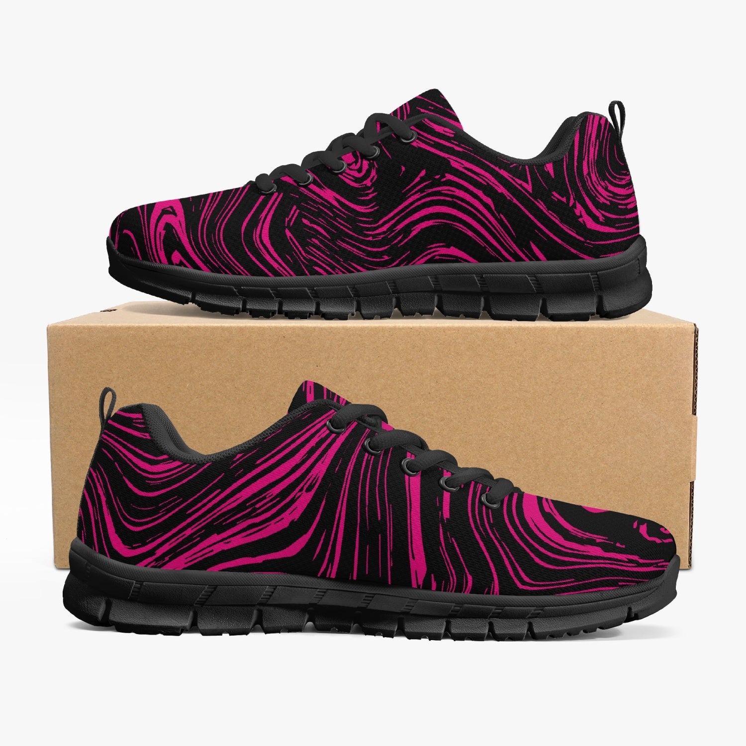 Pink Marble Swirl Sneakers