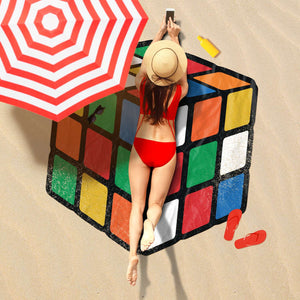 Classic Cube Puzzle Beach Blanket