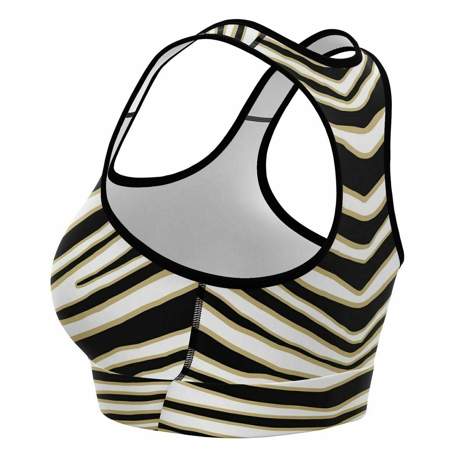 New Orleans Zebra Stripe Sports Bra