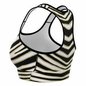 New Orleans Zebra Stripe Sports Bra