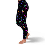 Women's 80s Retro New Wave Memphis Yoga Fitness Leggings Left