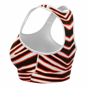 Cleveland Zebra Stripe Sports Bra