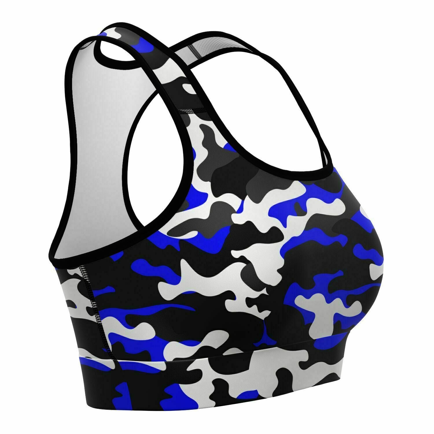 Urban Jungle Blue Camo Sports Bra