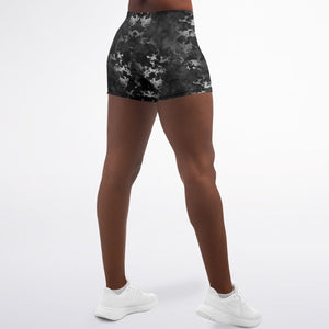 Black Silver Marble Shorts
