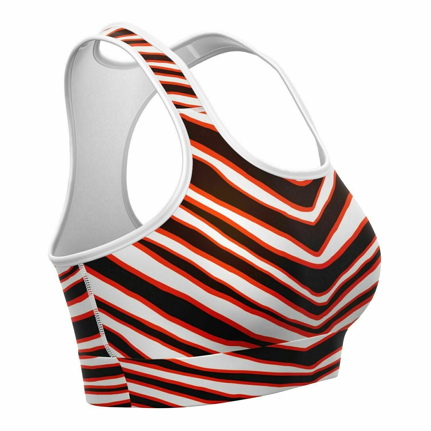 Cleveland Zebra Stripe Sports Bra