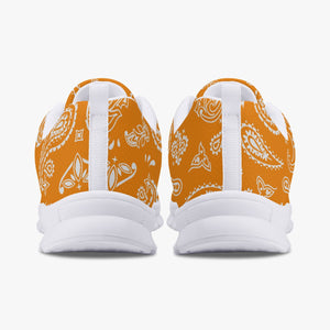 Orange White Paisley Sneakers